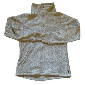 REI CO‎ OP Jacket Women’s Gray Full Zip Fleece Lightweight  Size Medium EUC